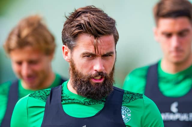 Hibs defender Darren McGregor returns to the starting line-up for the Betfred Cup match against Dundee. Photo by Mark Scates/SNS Group