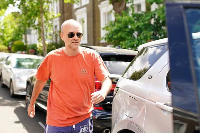 Prime Minister Boris Johnson's senior aid Dominic Cummings leaves his north London home, as lockdown questions continue to bombard the Government