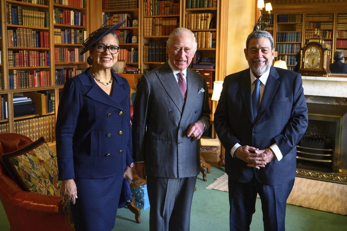 King Charles III welcomes leader of St Vincent and the Grenadines to Balmoral