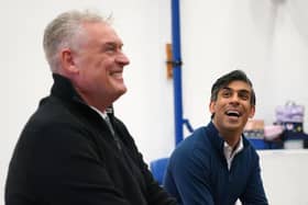 Prime Minister Rishi Sunak, with former Tory Lee Anderson MP, before the row over his Sadiq Khan comments.