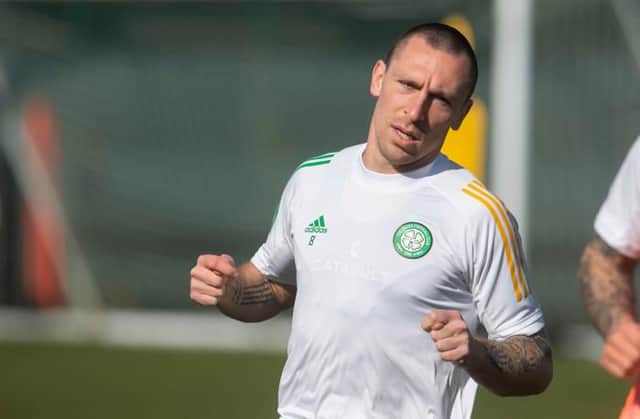 Scott Brown during a Celtic training session at Lennoxtown on March 19, 2021, in Glasgow, Scotland. (Photo by Craig Foy / SNS Group)