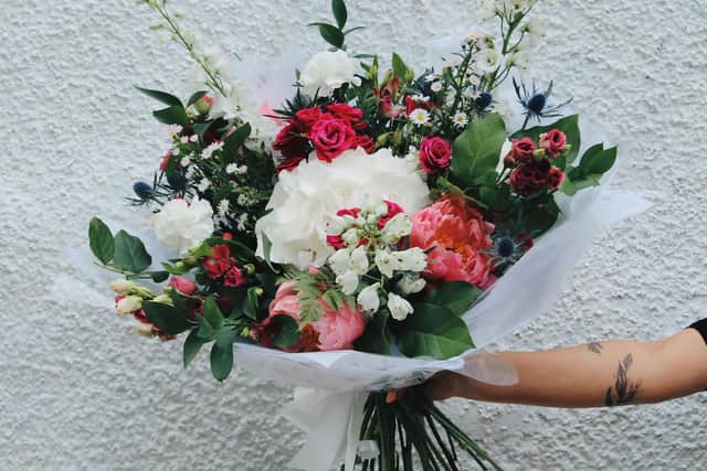 A flower bouquet made by North Floral Designs.