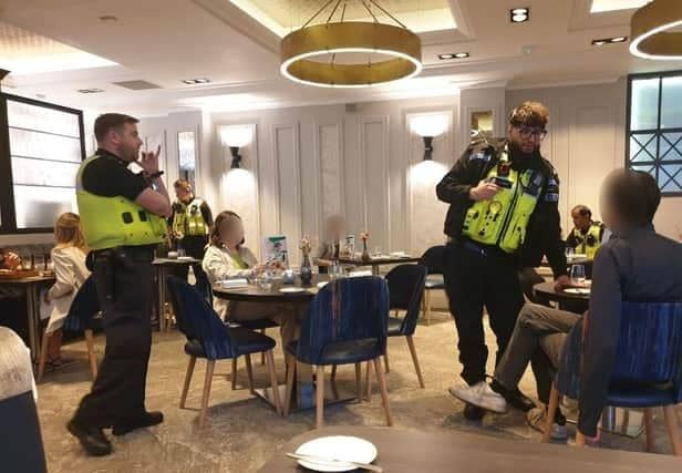 The Animal Rising activists occupied the popular Glasgow restaurant, Cail Bruich last night, May 20.(Picture: Animal Rising)