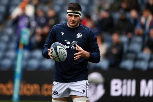 Josh Bayliss before the Autumn Nations Series match between Scotland and Japan at BT Murrayfield, on November 20, 2021, in Edinburgh, Scotland.  (Photo by Paul Devlin / SNS Group)