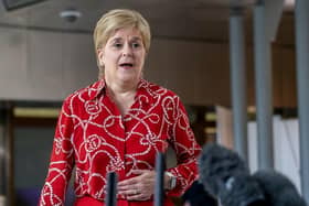 Former first minister of Scotland Nicola Sturgeon returns to the Scottish Parliament in Holyrood, Edinburgh, following her arrest in the police investigation into the SNP's finances.