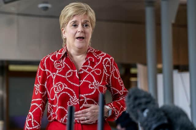 Former first minister of Scotland Nicola Sturgeon returns to the Scottish Parliament in Holyrood, Edinburgh, following her arrest in the police investigation into the SNP's finances.