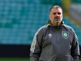Celtic manager Ange Postecoglou during a Celtic training session prior to travelling to Warsaw for a Champions League fixture against Shakhtar Donetsk. (Photo by Rob Casey / SNS Group)