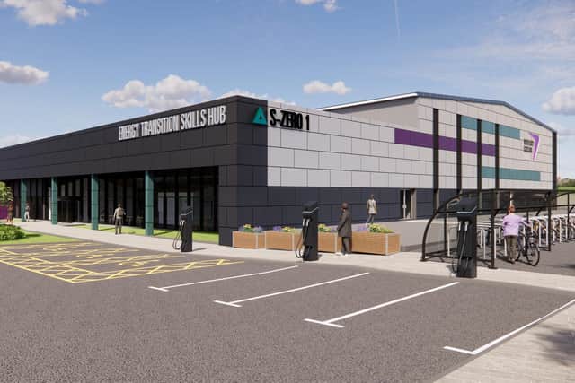 An artist's impression of the Energy Transition Skills Hub in Aberdeen.