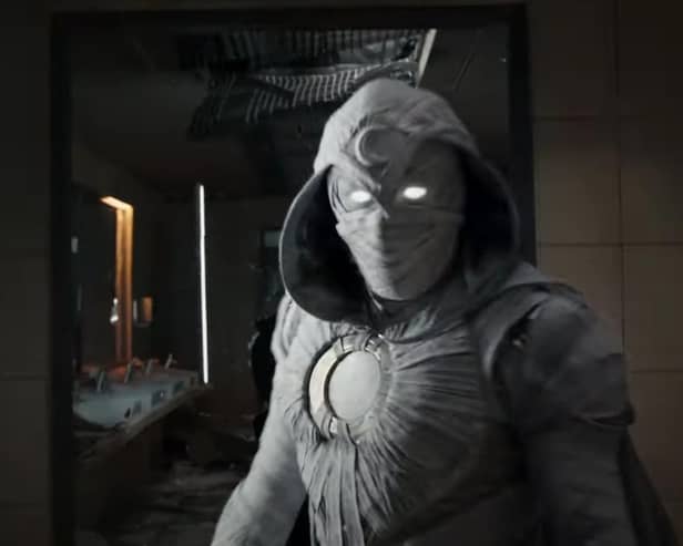 The outfit for Moon Knight seems fairly comicbook-accurate from the first looks we've had. Photo: Disney / Marvel.