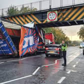 The incident at the bridge in Tay Street happened at around 3.40pm. Police officers attended but there are no reports of any injuries. Pic: Michael Gillen