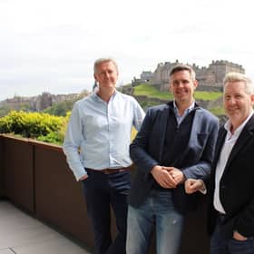 Malcolm Stewart, Richard Simpson and David Lewis, pictured after agreeing the deal to combine the two businesses.