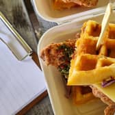 Fried chicken waffles from Delightfully Delicious