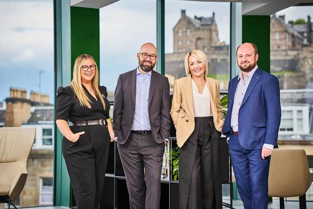Four new internal partner promotions at Burness Paull. L to R: Louise Chambers, Stephen Farrell, Karen Manning, Liam Young.
