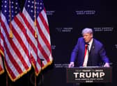 Former US President Donald Trump is due in court in New York on Tuesday. (Photo by Scott Olson/Getty Images)