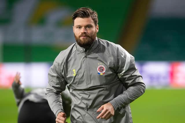 Ondrej Celustka during Sparta Prague training at Celtic Park in November last year. (Photo by Craig Foy / SNS Group)