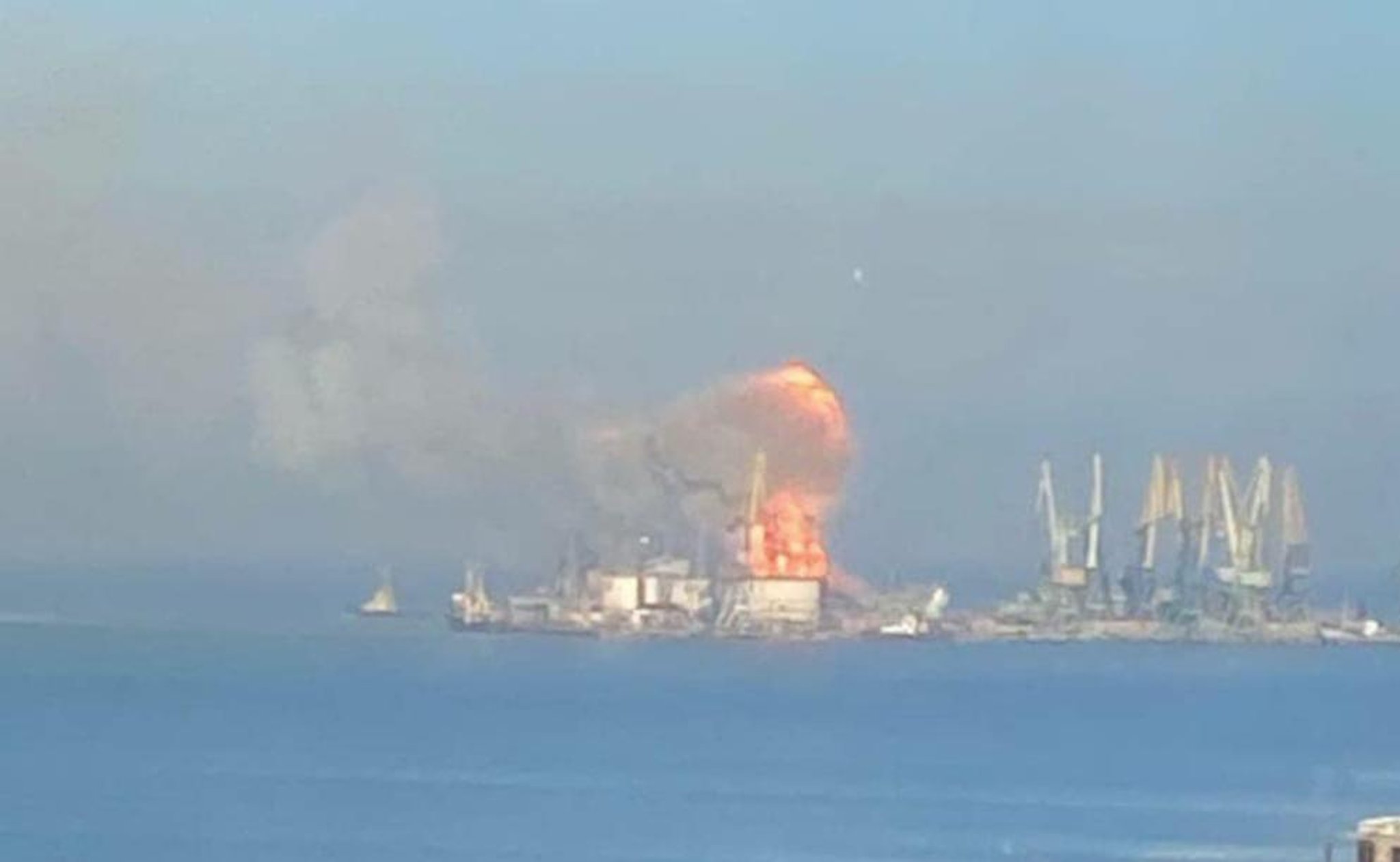 Large Russian landing ship, the Orsk destroyed by Ukrainian military - reports