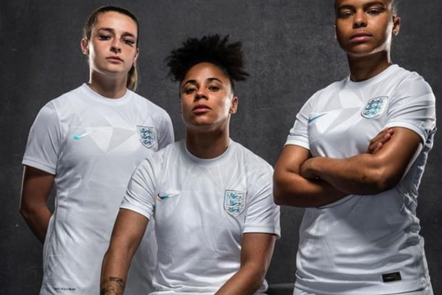 While the Lionesses away kit leaves a lot to be desired, the all white home kit - complete with subtle pattern throughout - is one of the better England kit's in recent years.