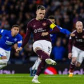 Lawrence Shankland has scored 28 times for Hearts this season and has been named PFA Scotland Player of the Year.