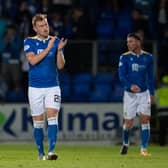 Liam Craig applauds the St Johnstone fans after the Europa Conference League play-off defeat to LASK at McDiarmid Park (Photo by Craig Foy / SNS Group)