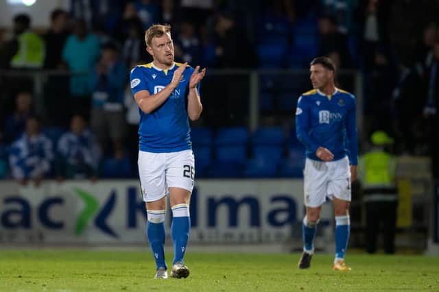 Liam Craig applauds the St Johnstone fans after the Europa Conference League play-off defeat to LASK at McDiarmid Park (Photo by Craig Foy / SNS Group)