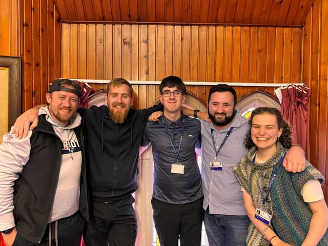 Tayside hub apprentices - L-R - Mark, John, Daniel, Lachlan and Sarah.