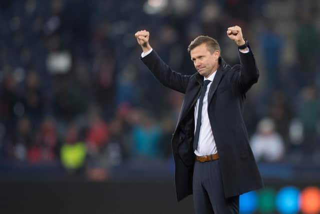 Jesse Marsch, coach of Red Bull Salzburg, has been linked with the Celtic job