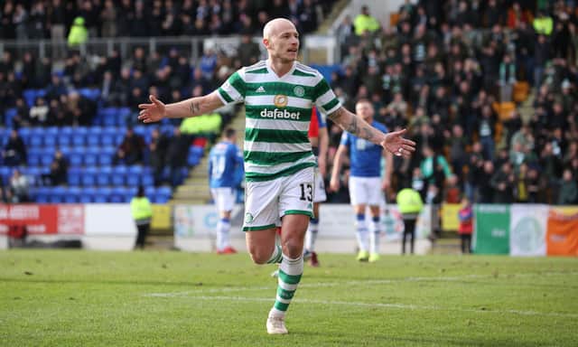 Aaron Mooy scored once again for Celtic in their win over St Johnstone.