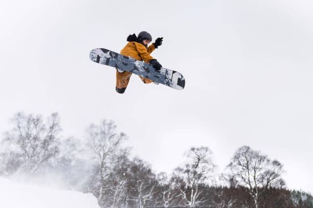 Joab Matthews exiting the trees with style, somewhere near Braemar, in a scene from Grounded PIC: Bundu Media