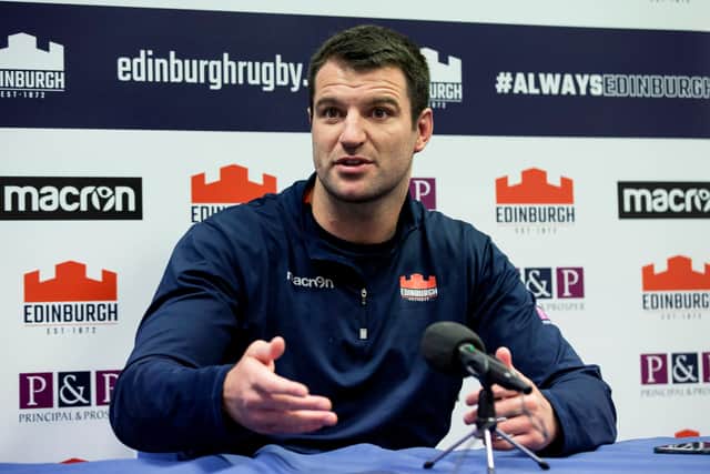 The recently retired Fraser McKenzie will deliver the match ball ahead of Edinburgh's match against Newcastle Falcons. Picture: Bruce White/SNS