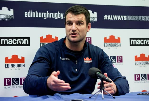 The recently retired Fraser McKenzie will deliver the match ball ahead of Edinburgh's match against Newcastle Falcons. Picture: Bruce White/SNS