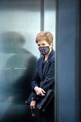 Former first minister Nicola Sturgeon arrives wearing a mask because of the coronavirus pandemic to attend First Minister's Questions at the Scottish Parliament in Holyrood, Edinburgh on October 29, 2020. Picture: Andy Buchanan/POOL/AFP via Getty Images