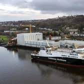 Ferguson Marine shipyard, where two ferries for the Clyde and Hebrides network are being built.