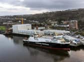 Ferguson Marine shipyard, where two ferries for the Clyde and Hebrides network are being built.