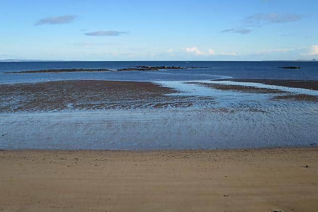 East Leith Sands lies north of Leith Docks and is closed to the public.