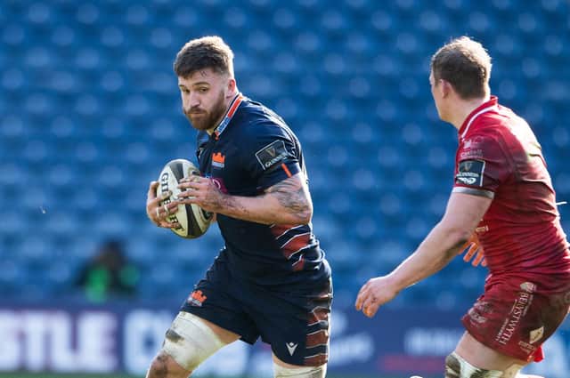 Luke Crosbie in action for Edinburgh against Scarlets. Picture: Paul Devlin/SNS