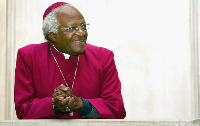 Desmond Tutu was credited with coining the term 'Rainbow Nation' to describe post-apartheid South Africa (Picture: Scott Barbour/Getty Images)