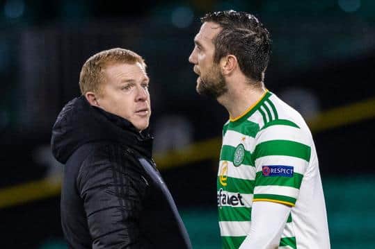 Shane Duffy is a doubt for Neil Lennon tomorrow. (Photo by Craig Williamson / SNS Group)