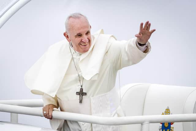 Pope Francis arrives to attend the closing Mass at the World Meeting of Families at Phoenix Park in Dublin, as part of his visit to Ireland.