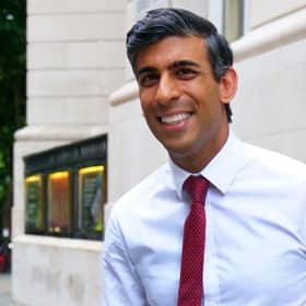 Tory leadership candidate Rishi Sunak leaves the LBC studios at Millbank in central London