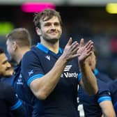Richie Gray savours Scotland's Autumn Nation Series win over Fiji at BT Murrayfield.  (Photo by Ross Parker / SNS Group)