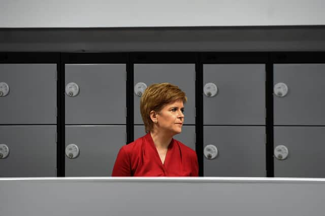 First Minister of Scotland Nicola Sturgeon visits West Calder High School in West Calder, Scotland (Photo by Andy Buchanan /AFP)