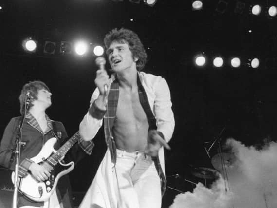 Les McKeown with The Bay City Rollers, playing at the Budokan in Tokyo in December, 1976