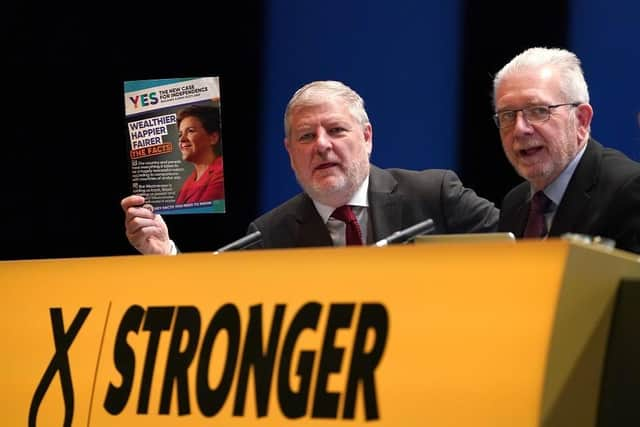 Angus Robertson led the Scottish Government debate on independence in Holyrood.