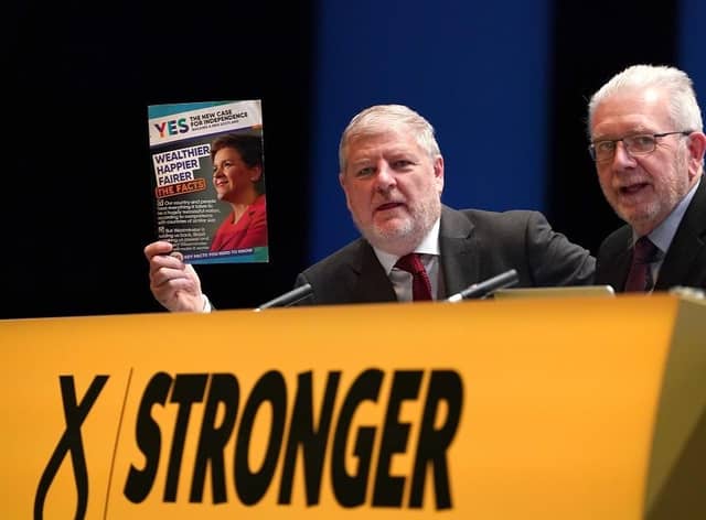 Angus Robertson led the Scottish Government debate on independence in Holyrood.