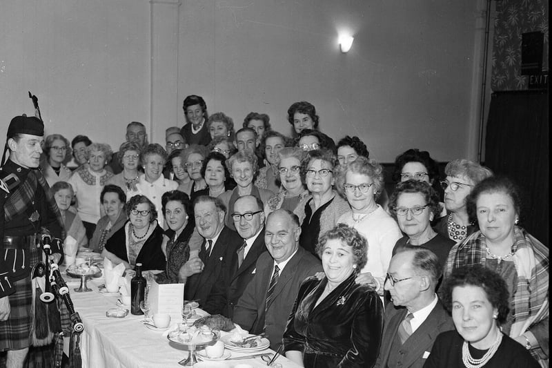 The Edinburgh Widows and Widowers Association Burns Supper in 1963.