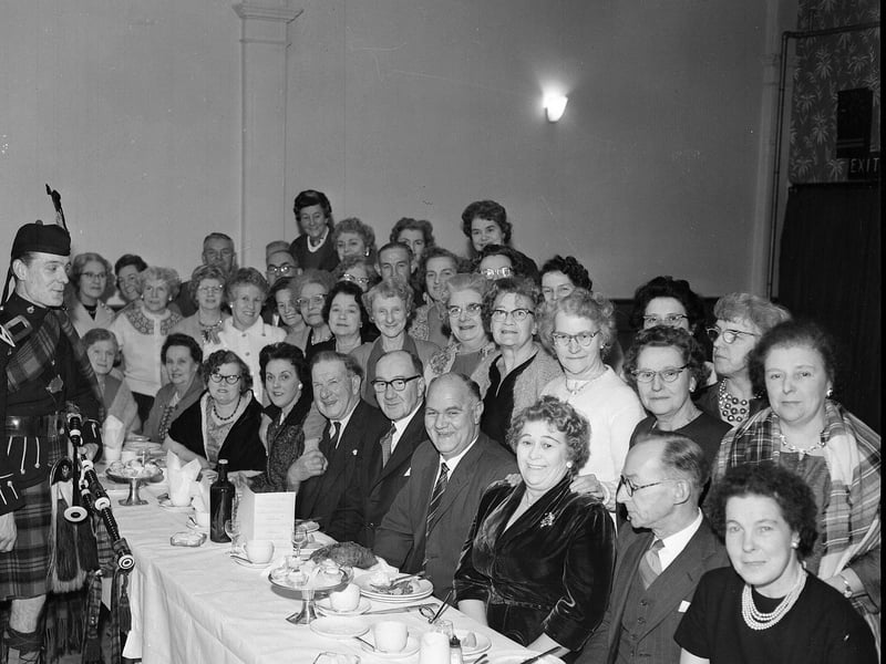 The Edinburgh Widows and Widowers Association Burns Supper in 1963.