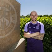 Hibs unveiled the signing of Adam Le Fondre at the Hibernian Training Centre earlier this month. (Photo by Mark Scates / SNS Group)