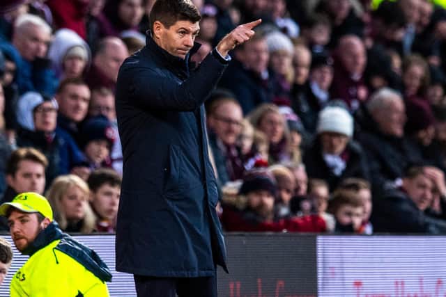 Steven Gerrard has challenged his players to show the "real Rangers" at Tynecastle. Picture: SNS