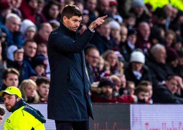 Steven Gerrard has challenged his players to show the "real Rangers" at Tynecastle. Picture: SNS