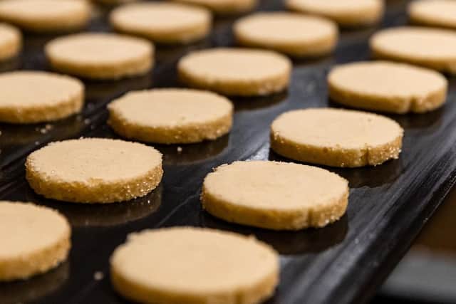 Shortbread on the Walker's Speyside production line.